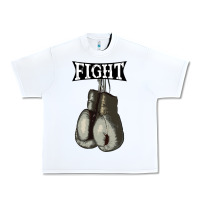 White boxing vintage fight gloves Urban Heavy Tee - artisFamous