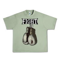Oil Green boxing vintage fight gloves Urban Heavy Tee - artisFamous