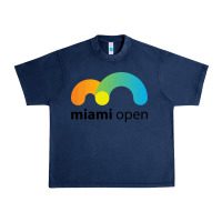Navy MIAMI OPEN Urban Heavy Tee - artisFamous