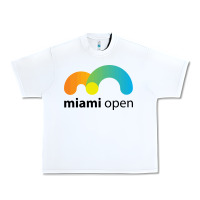 White MIAMI OPEN Urban Heavy Tee - artisFamous