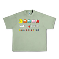 Oil Green cool retro 80s pacman ghosts video games Urban Heavy Tee - artisFamous
