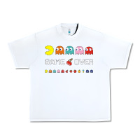 White cool retro 80s pacman ghosts video games Urban Heavy Tee - artisFamous