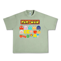 Oil Green 80s pacman ghosts video games Urban Heavy Tee - artisFamous