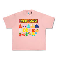 Salmon 80s pacman ghosts video games Urban Heavy Tee - artisFamous