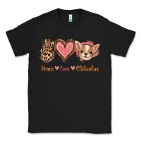 Black Peace Love Chihuahua Classic Tee - Jasminsmagicworld