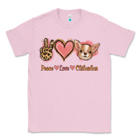 Bubblegum Pink Peace Love Chihuahua Classic Tee - Jasminsmagicworld