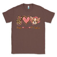 Chestnut Peace Love Chihuahua Classic Tee - Jasminsmagicworld