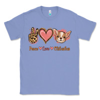 Colony Blue Peace Love Chihuahua Classic Tee - Jasminsmagicworld