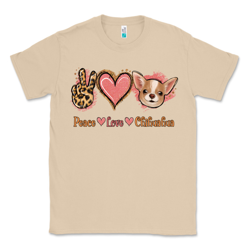Peace Love Chihuahua Classic Tee by Jasminsmagicworld | Teevron