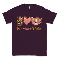 Plum Peace Love Chihuahua Classic Tee - Jasminsmagicworld