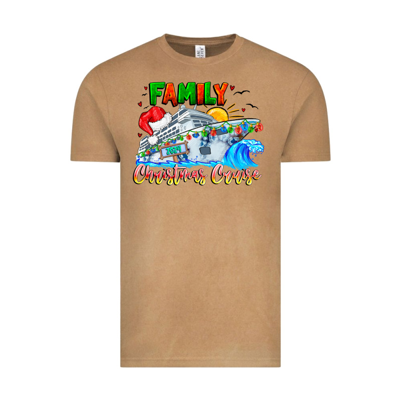Family 2024 Christmas Cruise Vintage Tee by CowhideDigitalArt | Teevron