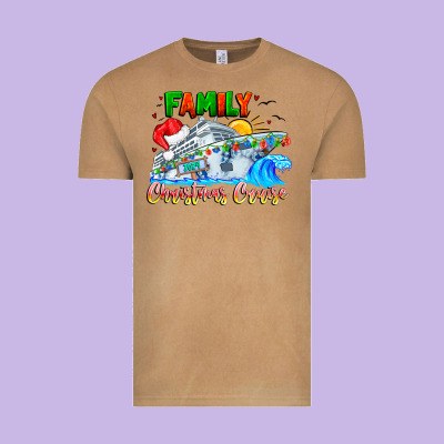 Family 2024 Christmas Cruise Vintage Tee Designed By Cowhidedigitalart