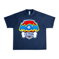 Navy funny mom patrol  funny dog mom gift birthday party t shirt Urban Heavy Tee - artisFamous