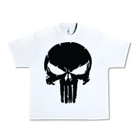 The Punisher Skull Black Urban Heavy Tee | Teevron
