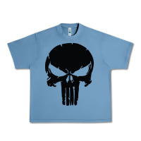 Pebble Blue the punisher skull black Urban Heavy Tee - artisFamous