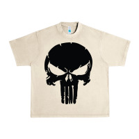 The Punisher Skull Black Urban Heavy Tee | Teevron