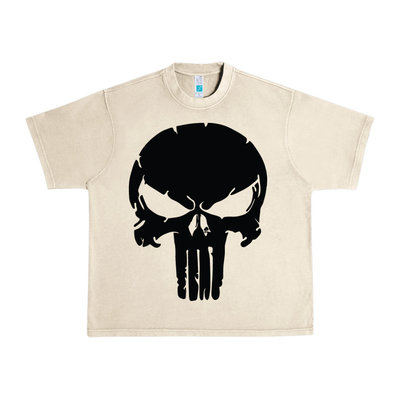 The Punisher Skull Black Urban Heavy Tee by artisFamous | Teevron