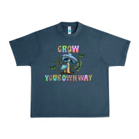 Midnight Navy grow your own way Urban Heavy Tee - CowhideDigitalArt