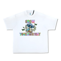 White grow your own way Urban Heavy Tee - CowhideDigitalArt