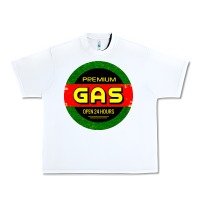 White GARAGE CAR GASOLINE Urban Heavy Tee - artisFamous