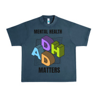 Midnight Navy adhd mental health matters Urban Heavy Tee - artisFamous
