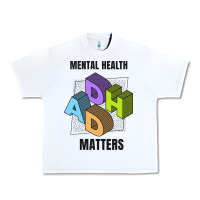 White adhd mental health matters Urban Heavy Tee - artisFamous