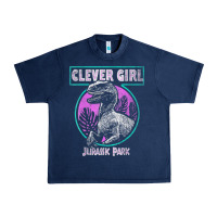 Navy distressed teal raptor clever girl t shirt Urban Heavy Tee - artisFamous