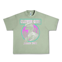 Distressed Teal Raptor Clever Girl T Shirt Urban Heavy Tee | Teevron
