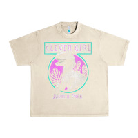 Sandshell distressed teal raptor clever girl t shirt Urban Heavy Tee - artisFamous