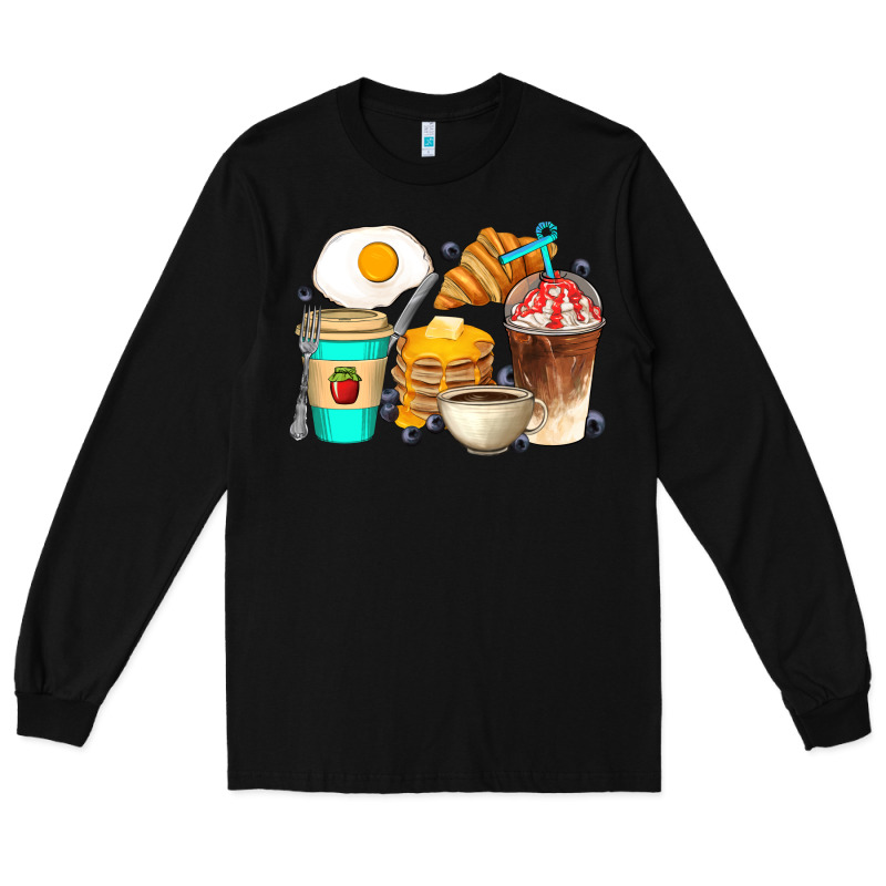 Breakfast Coffee Cups Long Sleeve Tee by Artiststas | Teevron