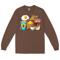 Chestnut Breakfast Coffee Cups Long Sleeve Tee - Artiststas