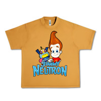 Jimmy Neutron Goddard Title Vintage Poster Urban Heavy Tee | Teevron