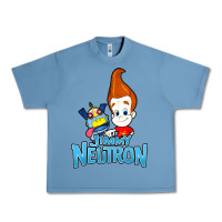 Pebble Blue jimmy neutron goddard title vintage poster Urban Heavy Tee - artisFamous