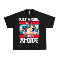 Black just a girl who loves anime japanese cute Urban Heavy Tee - artisFamous