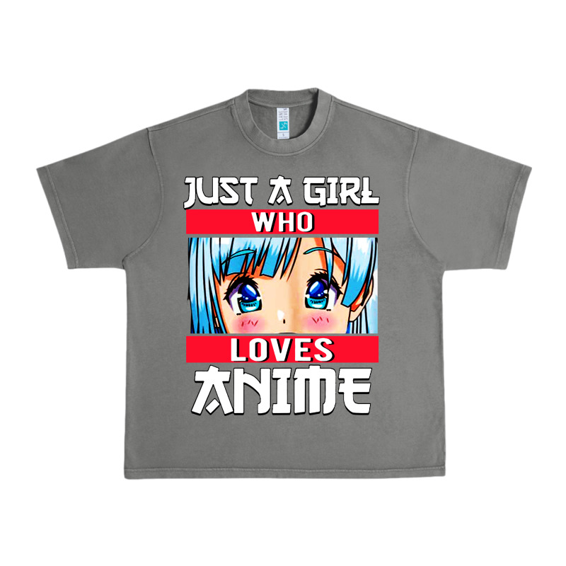 Just A Girl Who Loves Anime Japanese Cute Urban Heavy Tee by artisFamous | Teevron