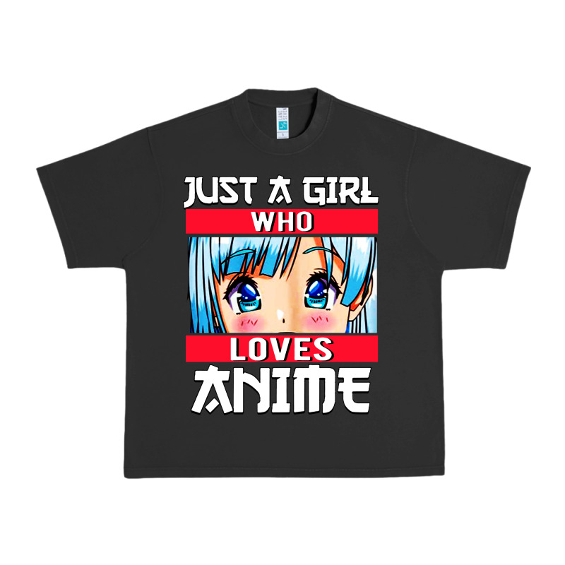 Just A Girl Who Loves Anime Japanese Cute Urban Heavy Tee by artisFamous | Teevron