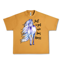 Peanut Butter just a girl who loves horses Urban Heavy Tee - artisFamous