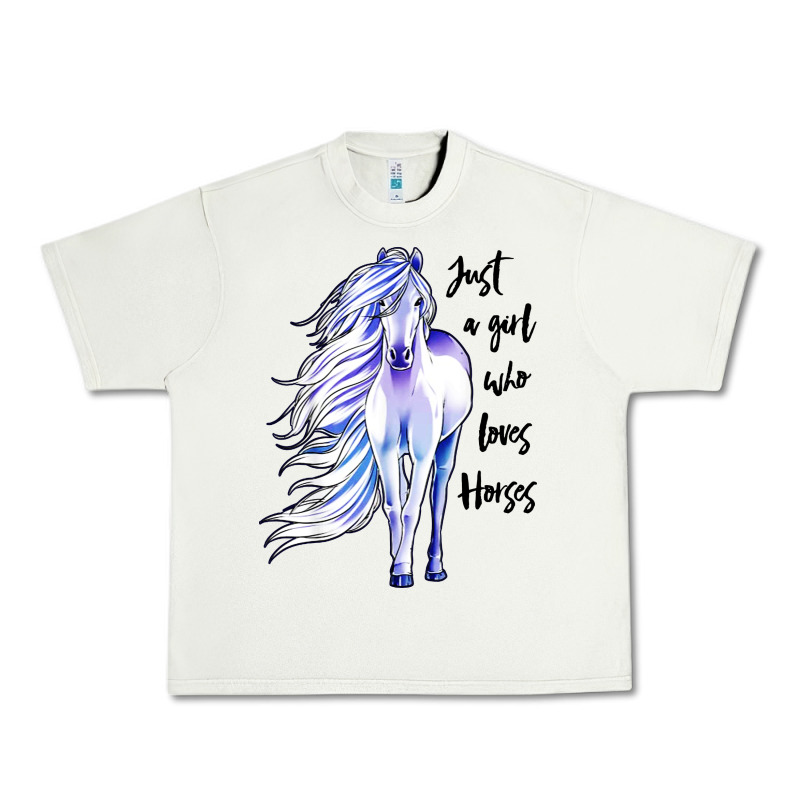 Just A Girl Who Loves Horses Urban Heavy Tee by artisFamous | Teevron