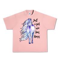 Salmon just a girl who loves horses Urban Heavy Tee - artisFamous