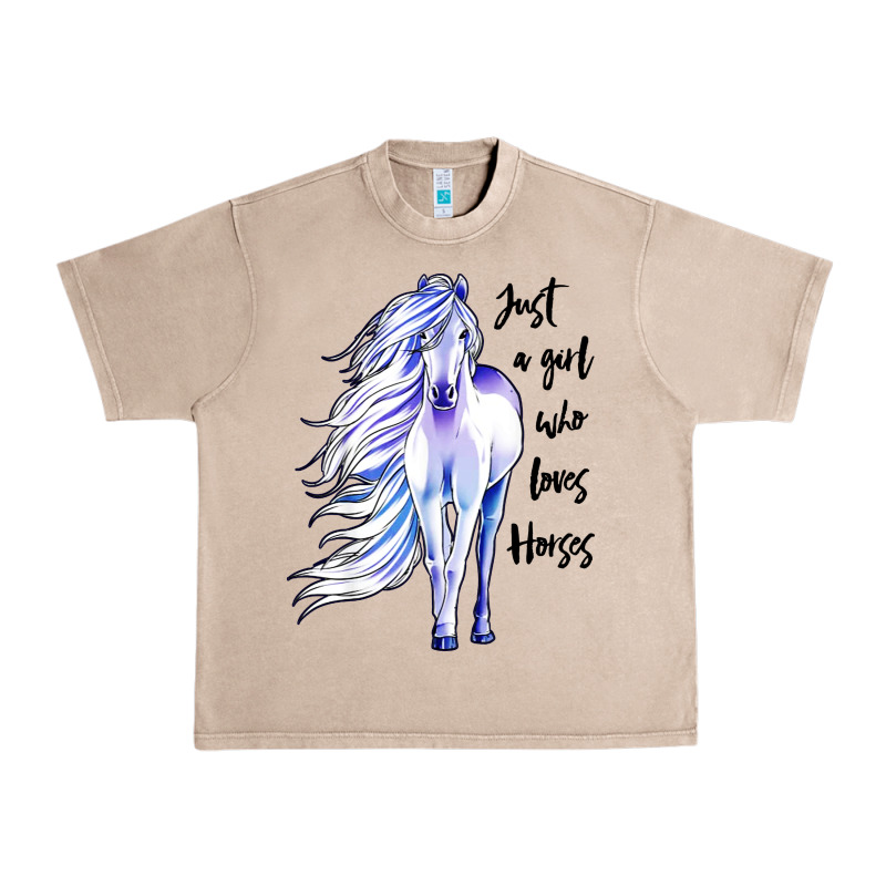Just A Girl Who Loves Horses Urban Heavy Tee by artisFamous | Teevron