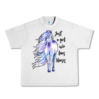 Lunar Rock just a girl who loves horses Urban Heavy Tee - artisFamous