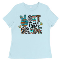 Baby Blue out fifth grade Ladies Tee - CowhideDigitalArt