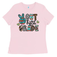Bubblegum Pink out fifth grade Ladies Tee - CowhideDigitalArt