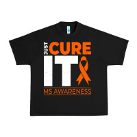Black just cure it ms multiple sclerosis awareness Urban Heavy Tee - artisFamous