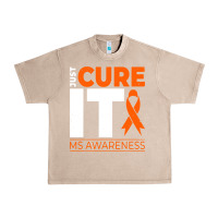 French Oak just cure it ms multiple sclerosis awareness Urban Heavy Tee - artisFamous