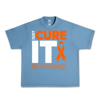 Pebble Blue just cure it ms multiple sclerosis awareness Urban Heavy Tee - artisFamous