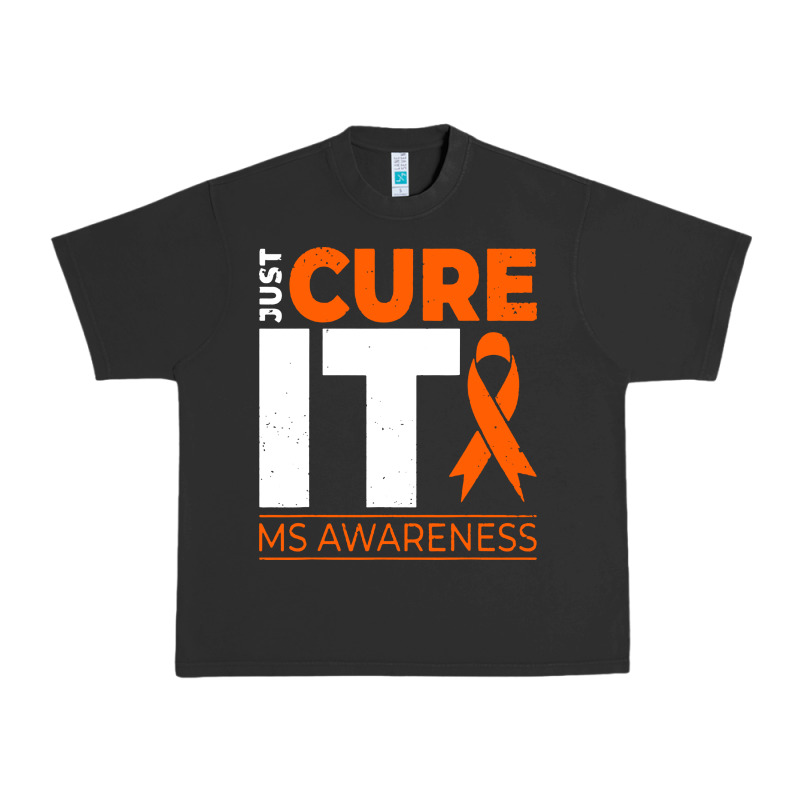Just Cure It Ms Multiple Sclerosis Awareness Urban Heavy Tee by artisFamous | Teevron