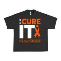 Pigment Black just cure it ms multiple sclerosis awareness Urban Heavy Tee - artisFamous