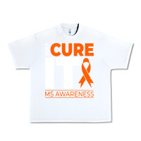White just cure it ms multiple sclerosis awareness Urban Heavy Tee - artisFamous