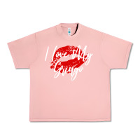 Salmon kiss lips i love my gringo wife girlfriend premium Urban Heavy Tee - artisFamous
